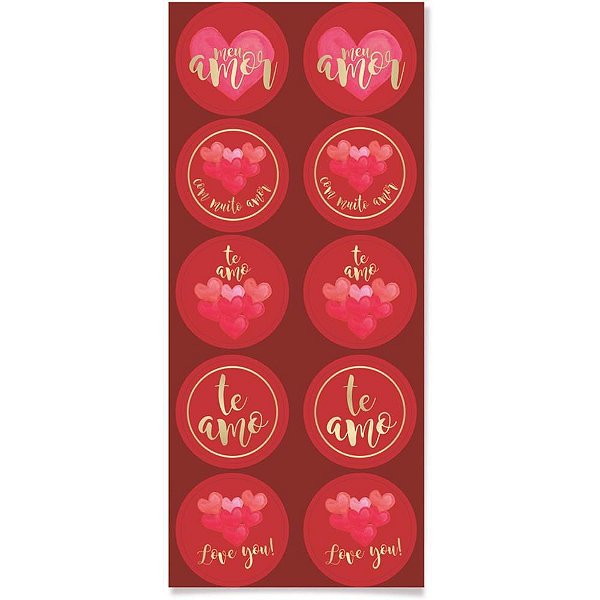 Adesivos Decorados Redondo 10X23CM Believe PCT com 30