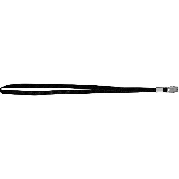 Cordão para Crachá e Pen Drive Preto Pacote com 12 Unidades