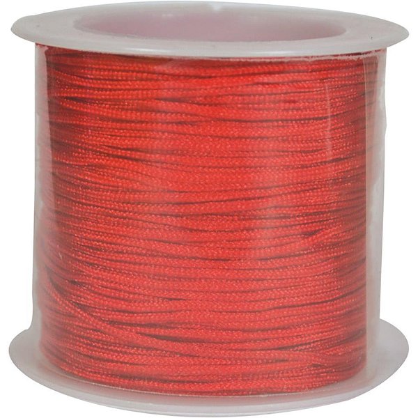 Cordão Cetim 1MM Vermelho com 20M
