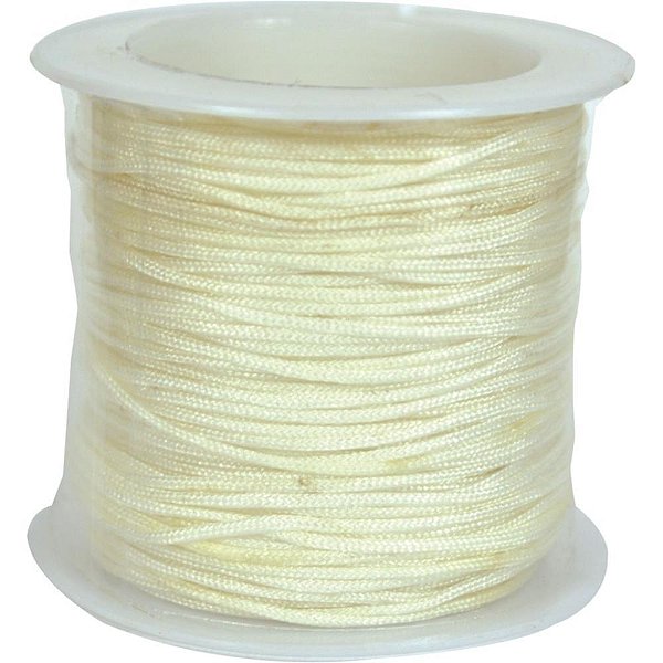 Cordão Cetim 1MM Branco com 20M