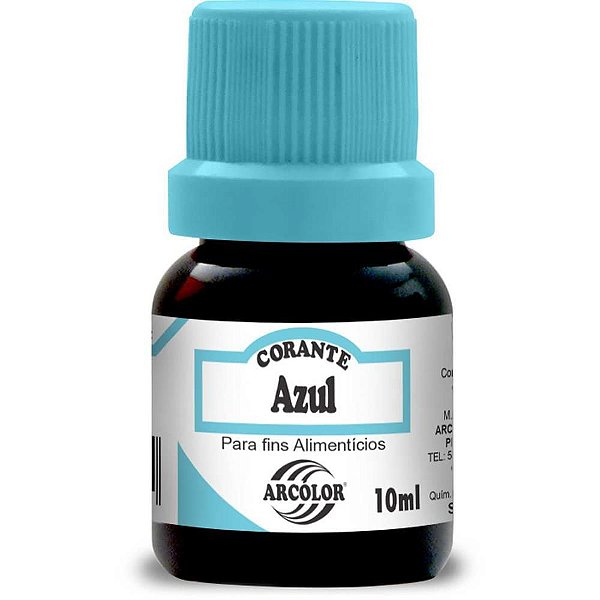 Corante Líquido Azul 10ML Caixa com 12