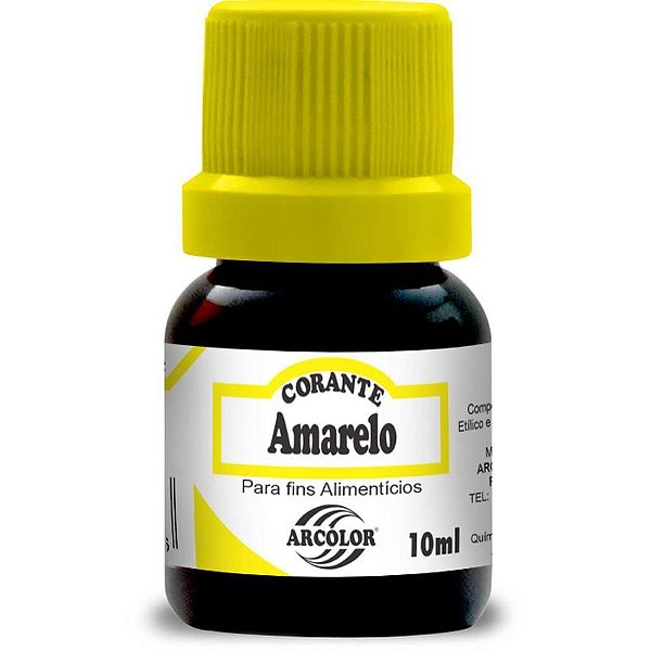 Corante Líquido Amarelo 10ML CX com 12