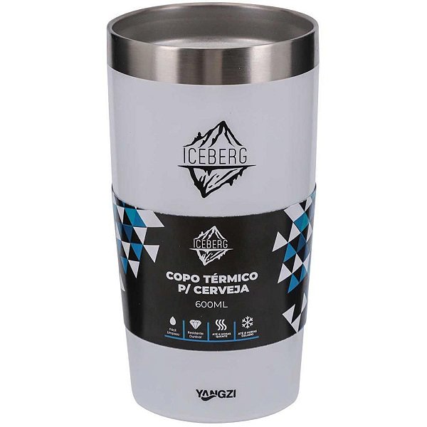 Copo Térmico Iceberg INOX 600ML Branco