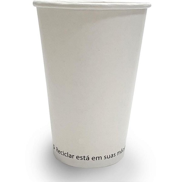 Copo Descartável de Papel 180ML Branco PCT com 25