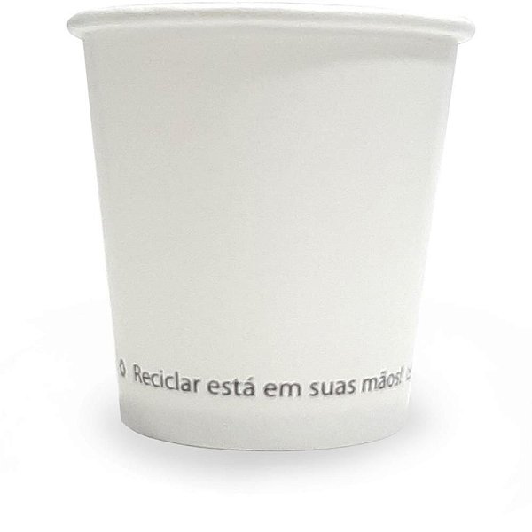 Copo Descartável de Papel 100ML Branco PCT com 25