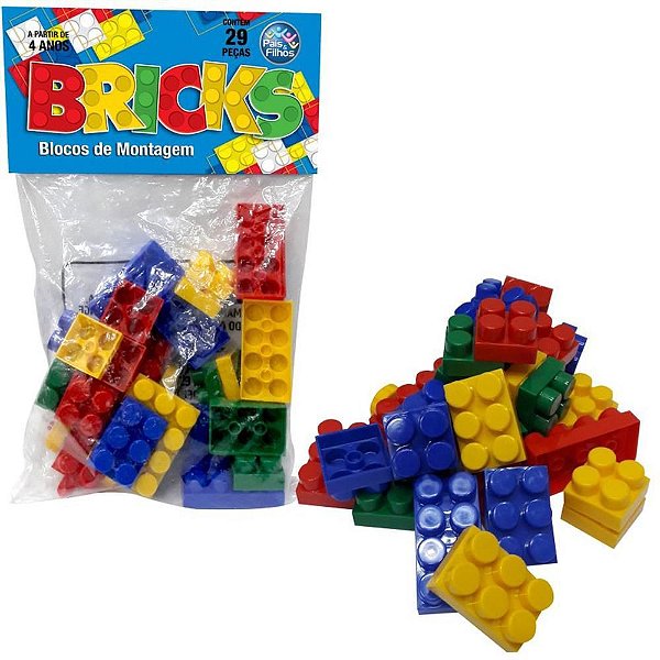 Brinquedo para Montar BRICKS - Blocos de Montagem 29 Peças