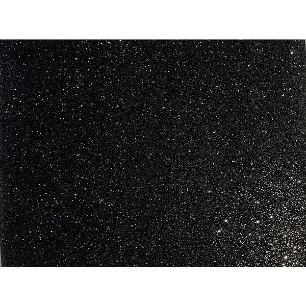 Placa em EVA com Glíter 48X40CM Preto 1,8MM Pacote com 10
