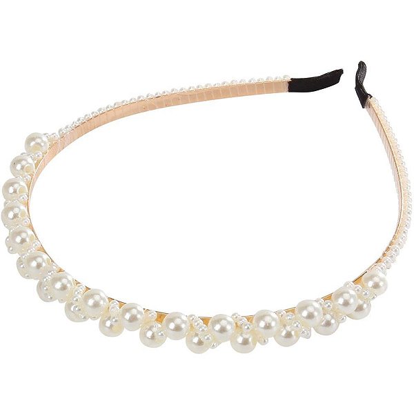 Acessório para Cabelo Tiara Pérola Formosa - Pacote com 5 Unidades