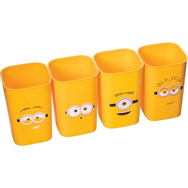 Acessório para Mesa Minions PORTA-LÁPIS 4 Peças