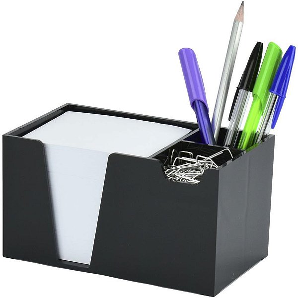 Acessório para Mesa - Organizador com Lembrete Preto
