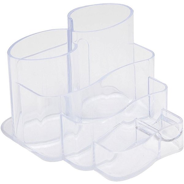 Acessório para Mesa Porta CANETA/CLIPES com Lembretes Cristal