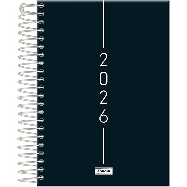 Agenda 2024 CLIFF Preta 176 Folhas 117X164MM Pacote com 5 Unidades