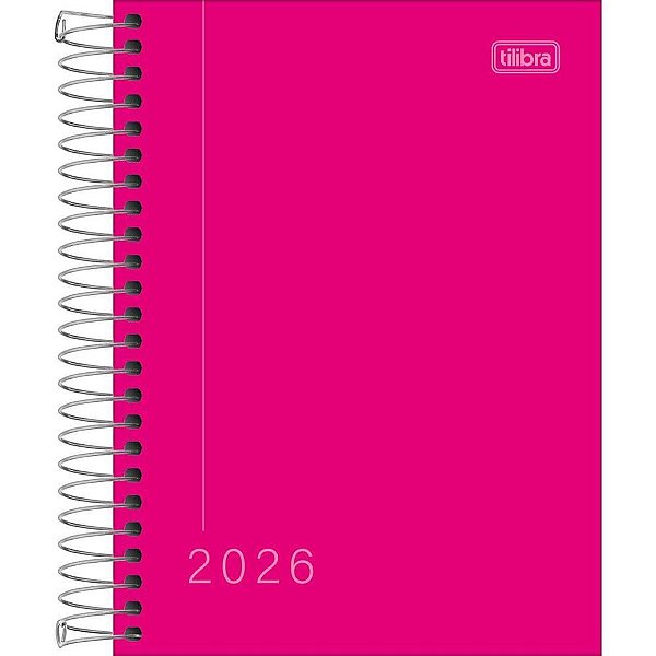 Agenda 2024 Pepper Rosa Capa Dura Espiral 160 Folhas Pacote com 4