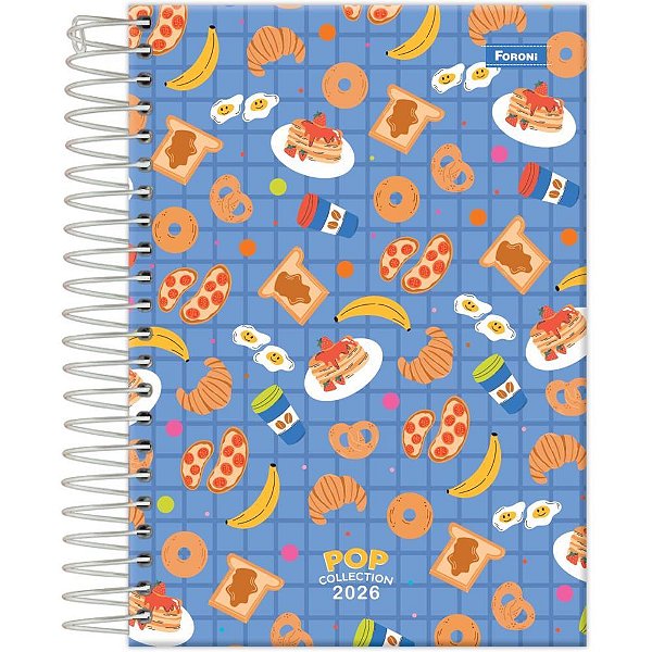 Agenda 2024 POP Collection 176 Folhas 17X16,4CM Pacote com 05 Unidades