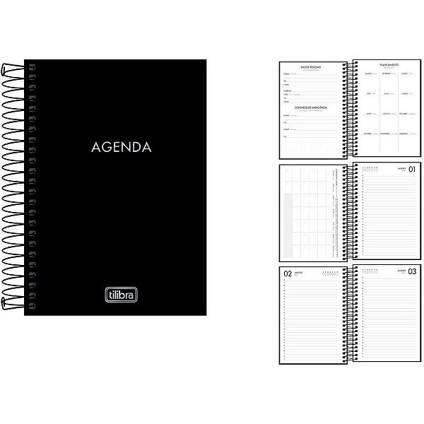 Agenda Permanente Napoli 192 Folhas Pacote com 05