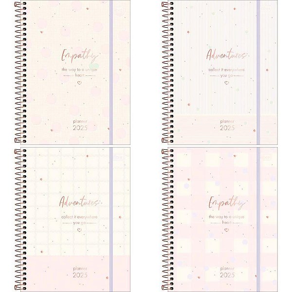 Agenda Planner 2024 Soho CD Espiral 80 Folhas – Pacote com 04 Unidades