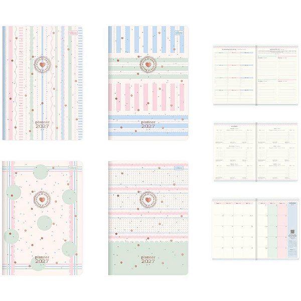 Agenda Planner 2024 Soho Grampeado 20 Folhas Pacote com 05