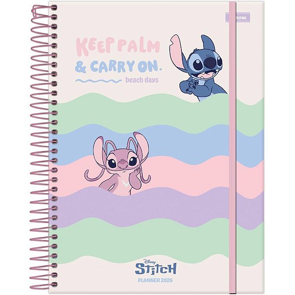 Agenda Planner 2024 STITCH 80 Folhas 177X240MM Pacote com 3