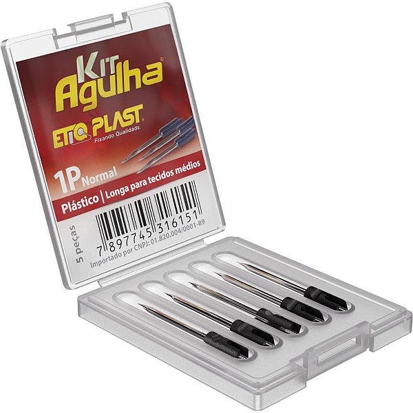 Agulha Aplicador TAG FIX KIT com 5 Agulhas Plásticas 1P