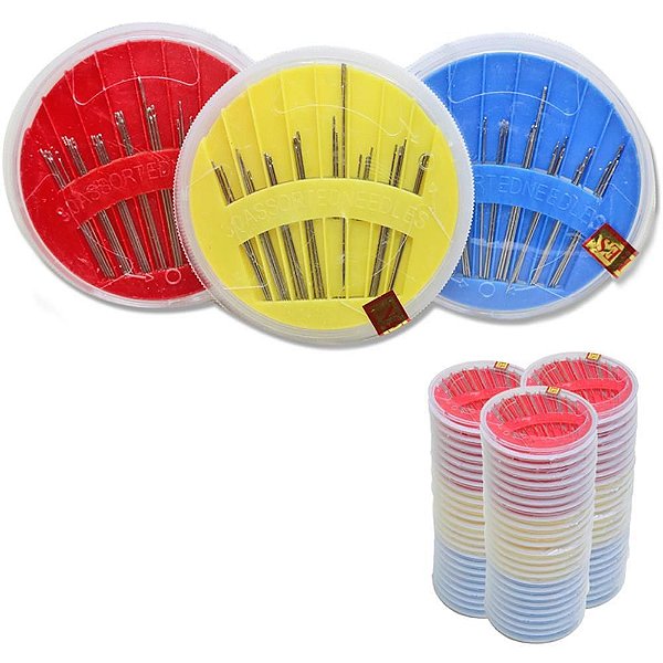 Agulha de Mão KIT de Tamanhos Variados Pacote  com 24 Unidades