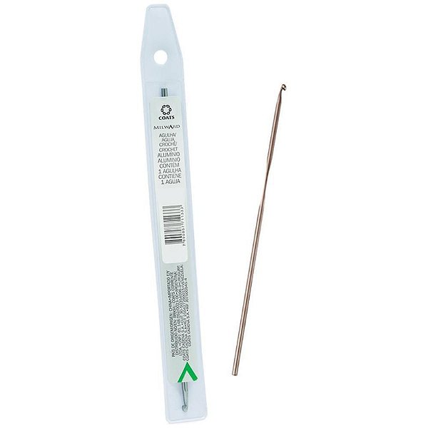 Agulha para Crochê Milward Anodizado N212 - Pacote com 12 Unidades