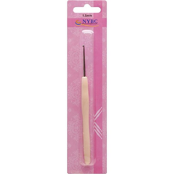 Agulha para Crochê 1,5MM Cabo de Silicone Salmão