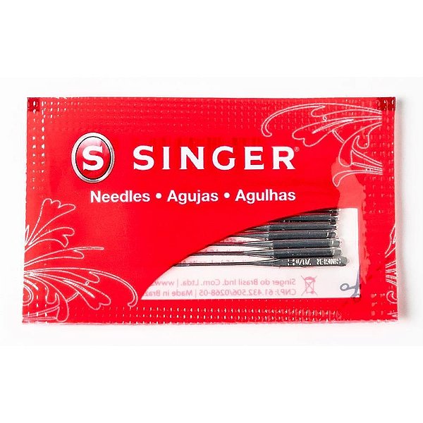 Agulha para Máquina Singer TAM09 Ponta Redonda CTCOM 10 Cartela