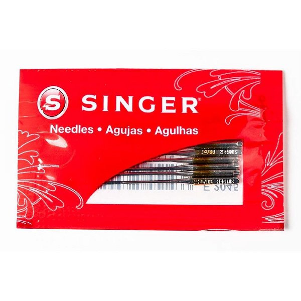 Agulha para Máquina Singer TAM11 Ponta Bola Doura CTCOM 10 Cartela