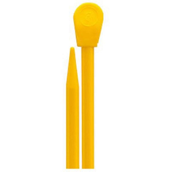 Agulha para Tricô Milward 37CM Nº6 Amarelo - Pacote com 24
