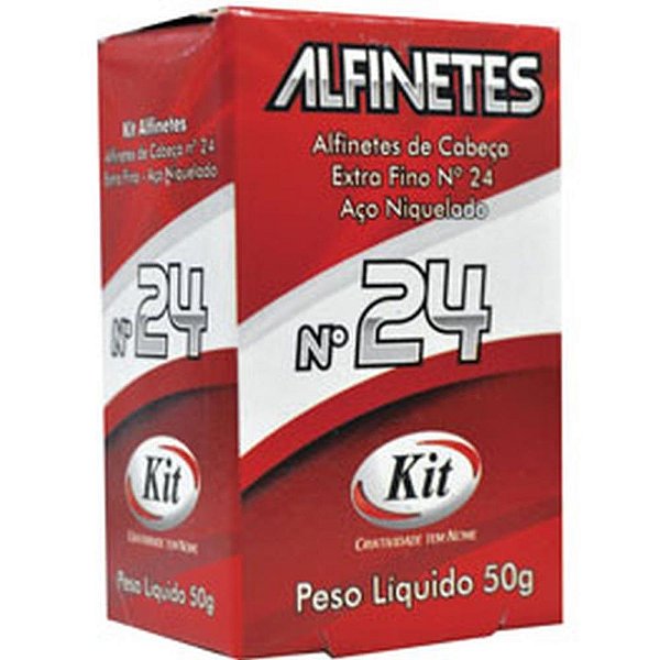 Alfinete de Costura N°24 AÇO Niquelado 50G