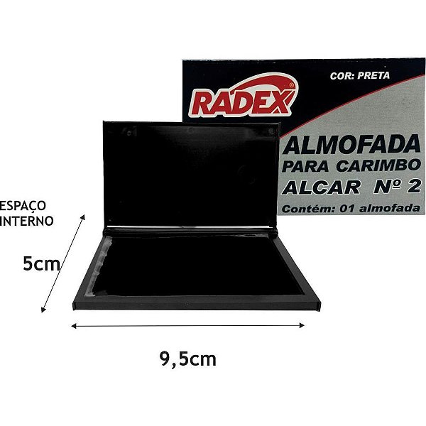 Almofada para Carimbo N2 Preta