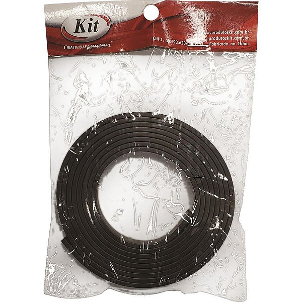 Artesanato ímã Tira 9MM X 2MM Preto com 2M