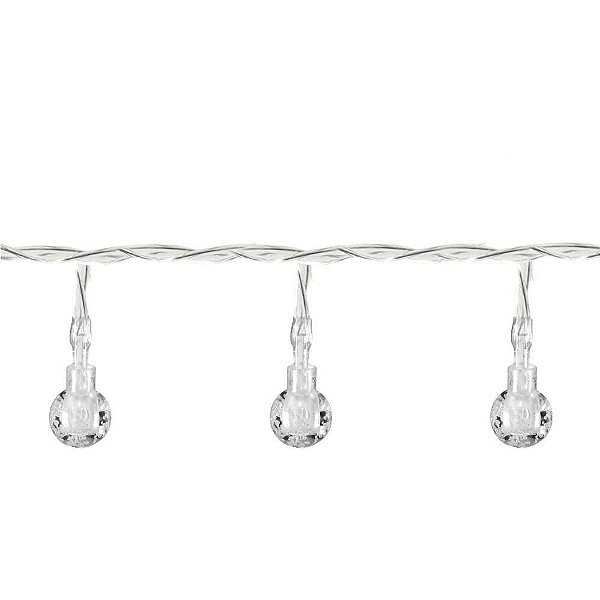 Artigo para Decoração Natal Cordão LUZ Bolinhas 2,3M BRANC