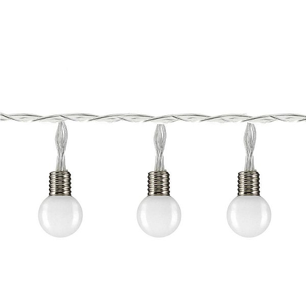 Artigo para Decoração Natal Cordão LUZ Bolinhas 2,3M BRANC (7899655095966)
