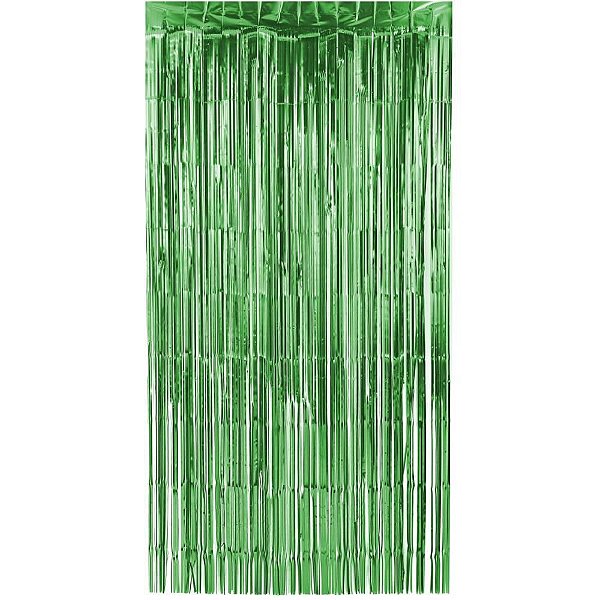 Artigo para Decoração Cortina Metalizada Verde Escuro 1X2M