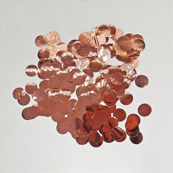 Artigo para Festa Confete Redondo Rose GOLD 10G PCT com 06