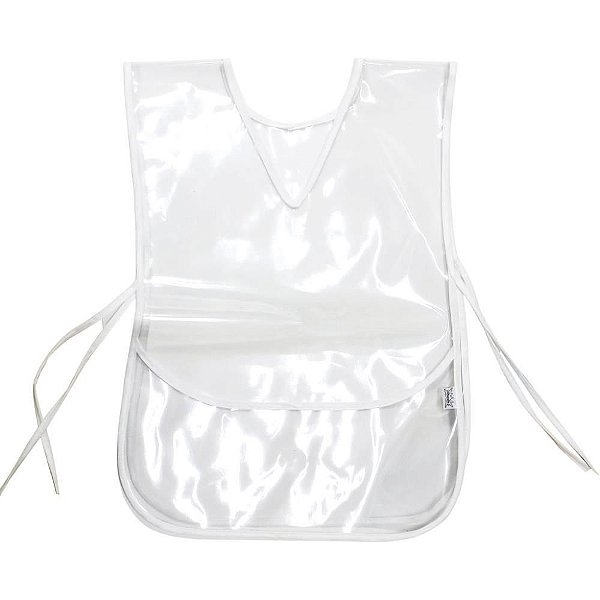 Avental Escolar Liso Cristal Grande 52X37CM Pacote com 6