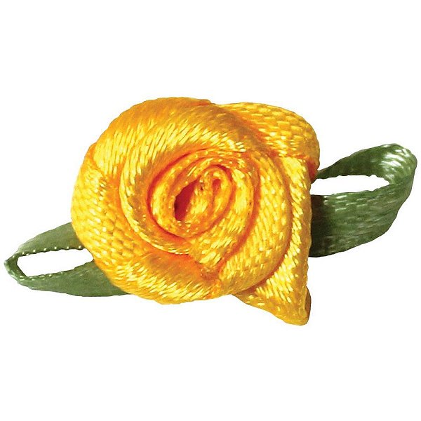 Aviamento FLOR Rococó JFR001 A2-066 Amarelo - Pacote com 50 Unidades