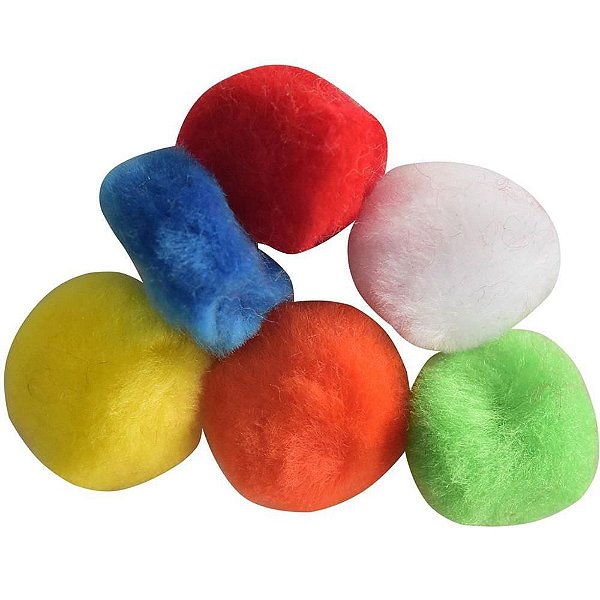 Aviamento Pompom Multicolor 2 25MM com 20 Unidades
