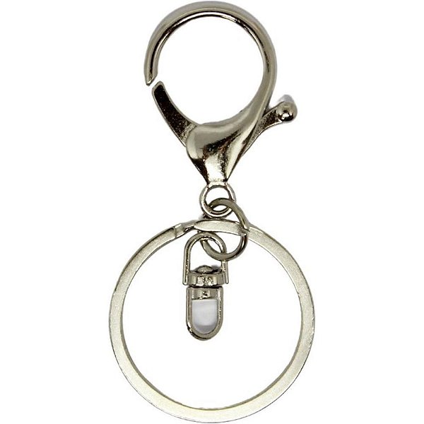 Aviamento Fecho Lagosta com Argola Niquelada - Pacote com 10 Unidades