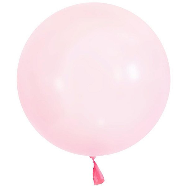 Balão Bubble Transparente Rosa 60CM