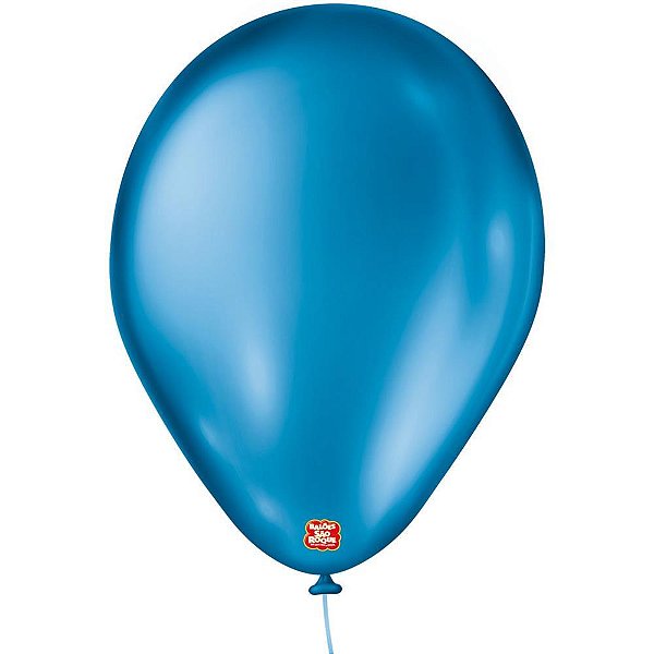 Balão Cintilante Nº70 Azul - Pacote com 50 Unidades