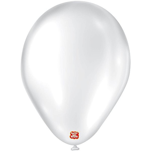 Balão Cintilante N070 Branco - Pacote com 50