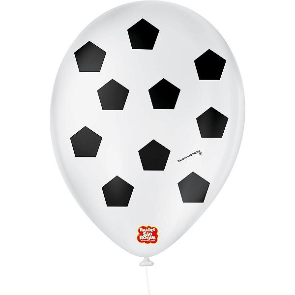 Balão Decorado N09 Bola de Futebol PCT com 25