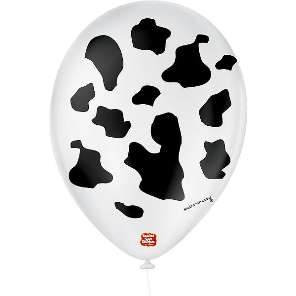 Balão Decorado N09 Vaquinha - Pacote com 25