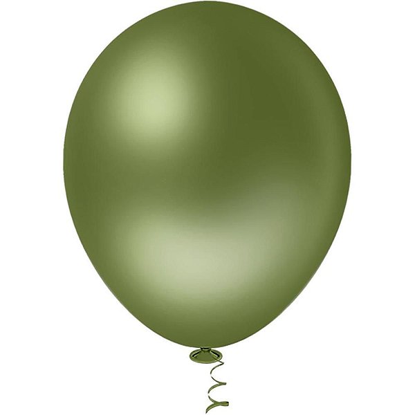 Balão GRAN Festa N090 Verde Militar PCT com 50