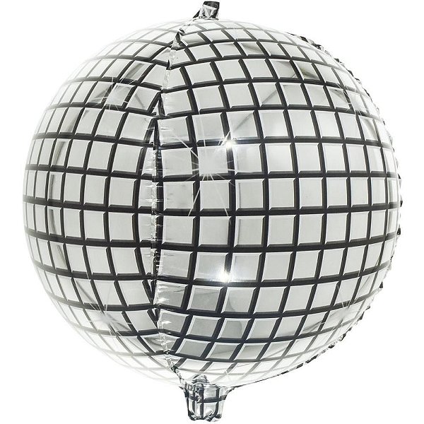 Balão Metalizado Decorado Globo Espelhado 60CM PCT com 05