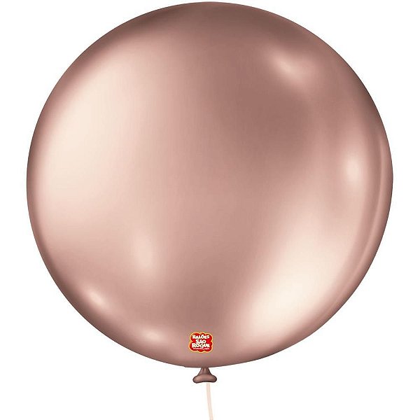 Balão Metalizado Nº05 Redondo Rose GOLD - Pacote com 25 Unidades