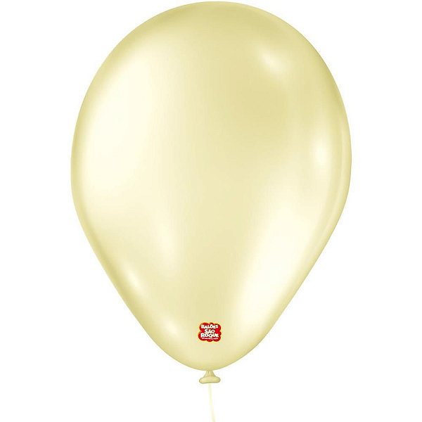 Balão Pérolado N070 T Pastel Amarelo Pacote com 25