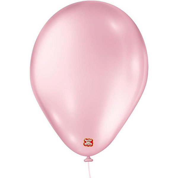 Balão Pérolado N070 T Pastel Rosa Claro PCT com 25